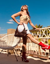 Load image into Gallery viewer, Leather Tooled Hobo purse