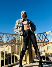 Load image into Gallery viewer, Zebra Faux Fur Jacket