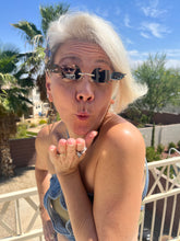 Load image into Gallery viewer, Retro Reflective Black Flame Sunglasses