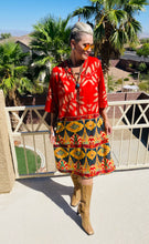 Load image into Gallery viewer, Red India Tunic with Rhinestones
