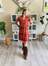 Load image into Gallery viewer, Red India Handwoven Tunic Top