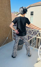 Load image into Gallery viewer, Retro Zebra Print Flare Pant
