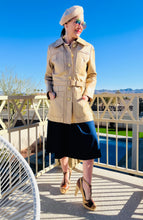 Load image into Gallery viewer, Camel Leather Patchwork Jacket with Belt