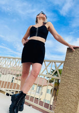 Load image into Gallery viewer, Black Bustier Tank Top