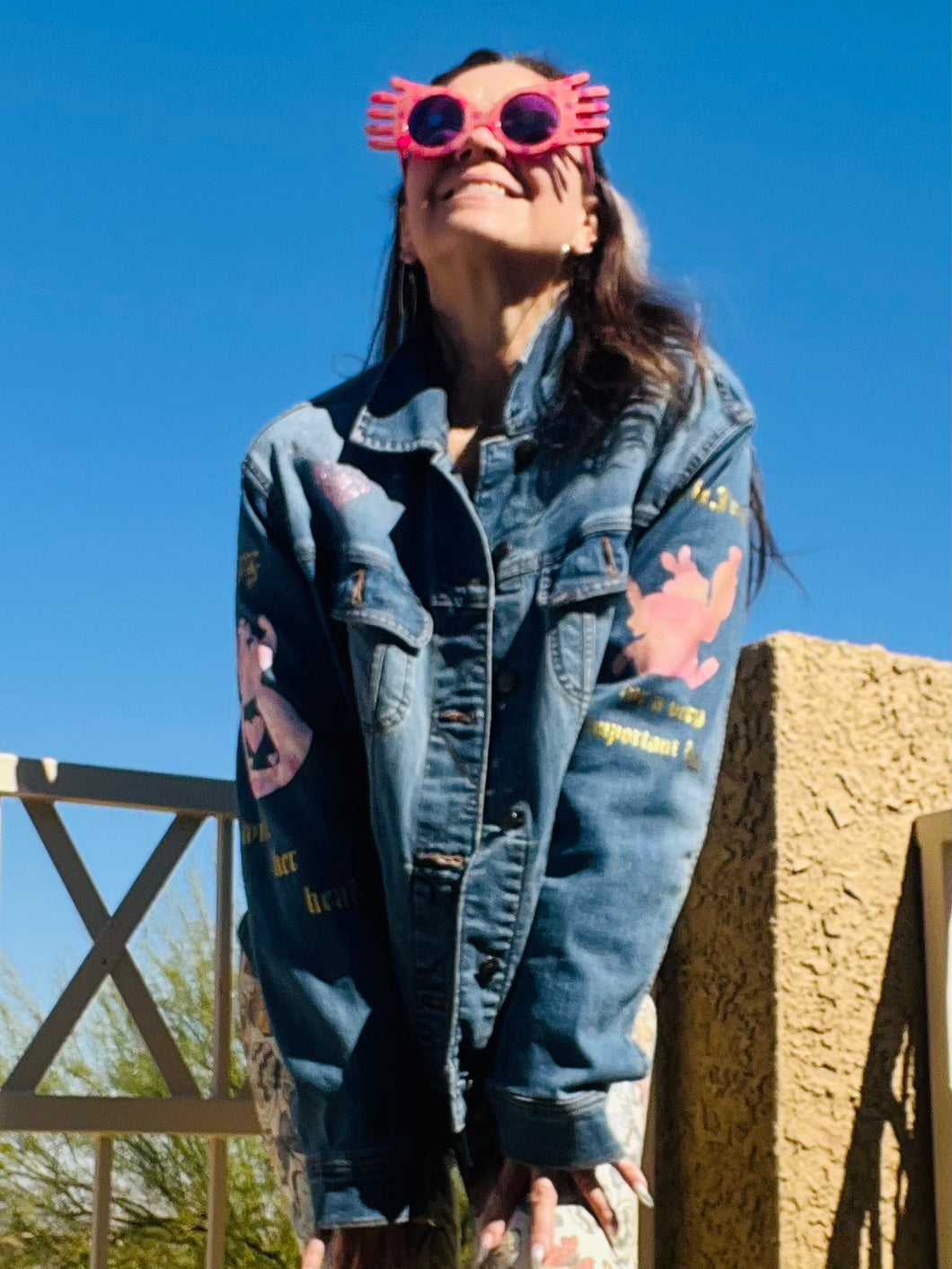 Alice in Wonderland Denim Jacket