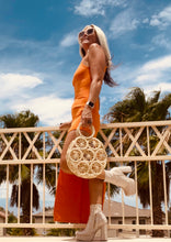 Load image into Gallery viewer, Round Rattan Purse
