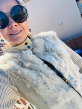 Load image into Gallery viewer, Vintage Beige Rabbit Fur Jacket
