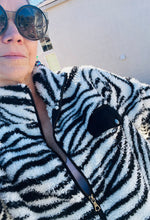 Load image into Gallery viewer, Zebra Faux Fur Jacket
