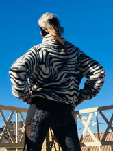 Load image into Gallery viewer, Zebra Faux Fur Jacket

