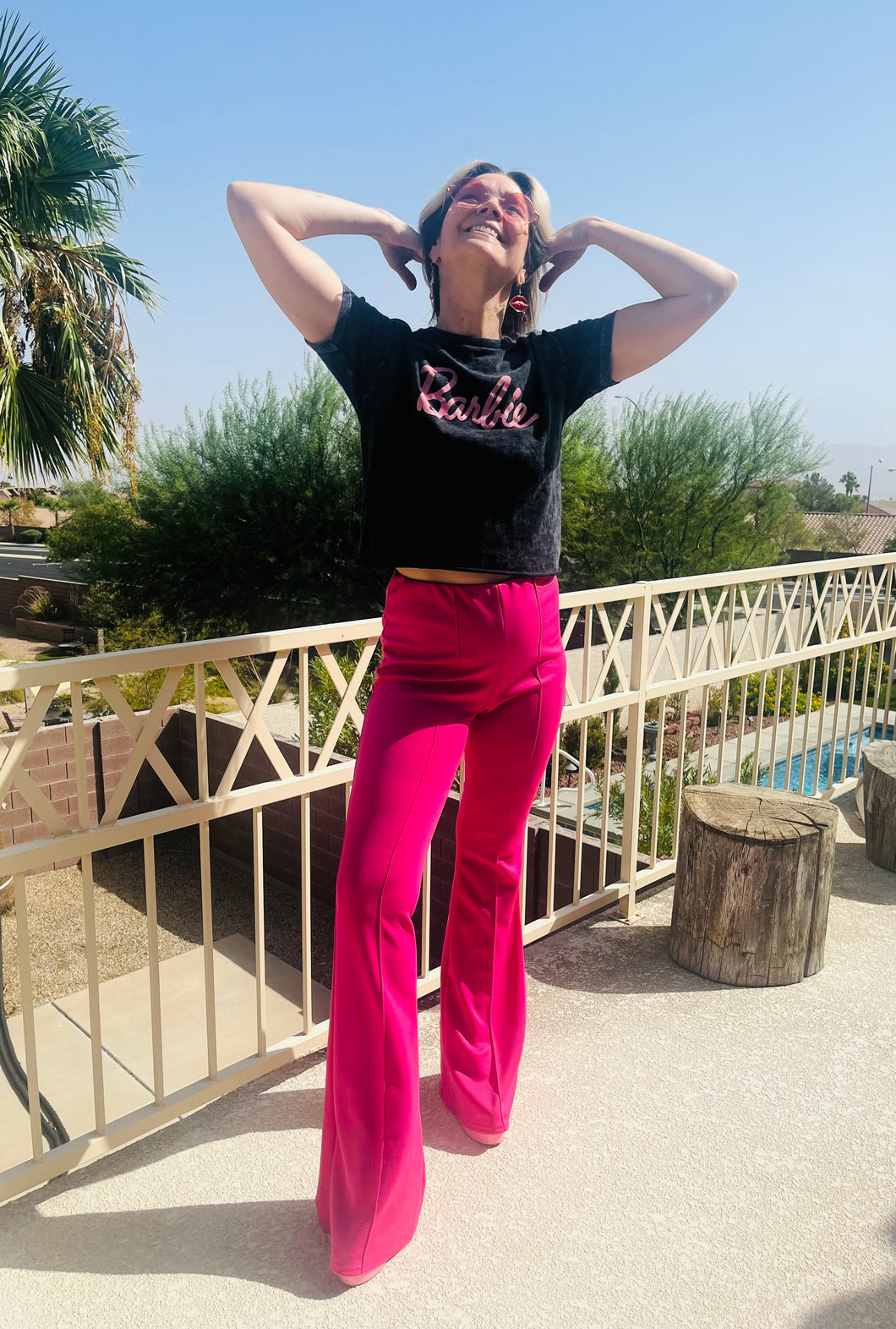 Hot Pink Flare Pant