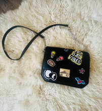 Load image into Gallery viewer, 80&#39;s Black Patchwork Purse
