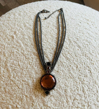 Load image into Gallery viewer, Amber Gem Statement Necklace
