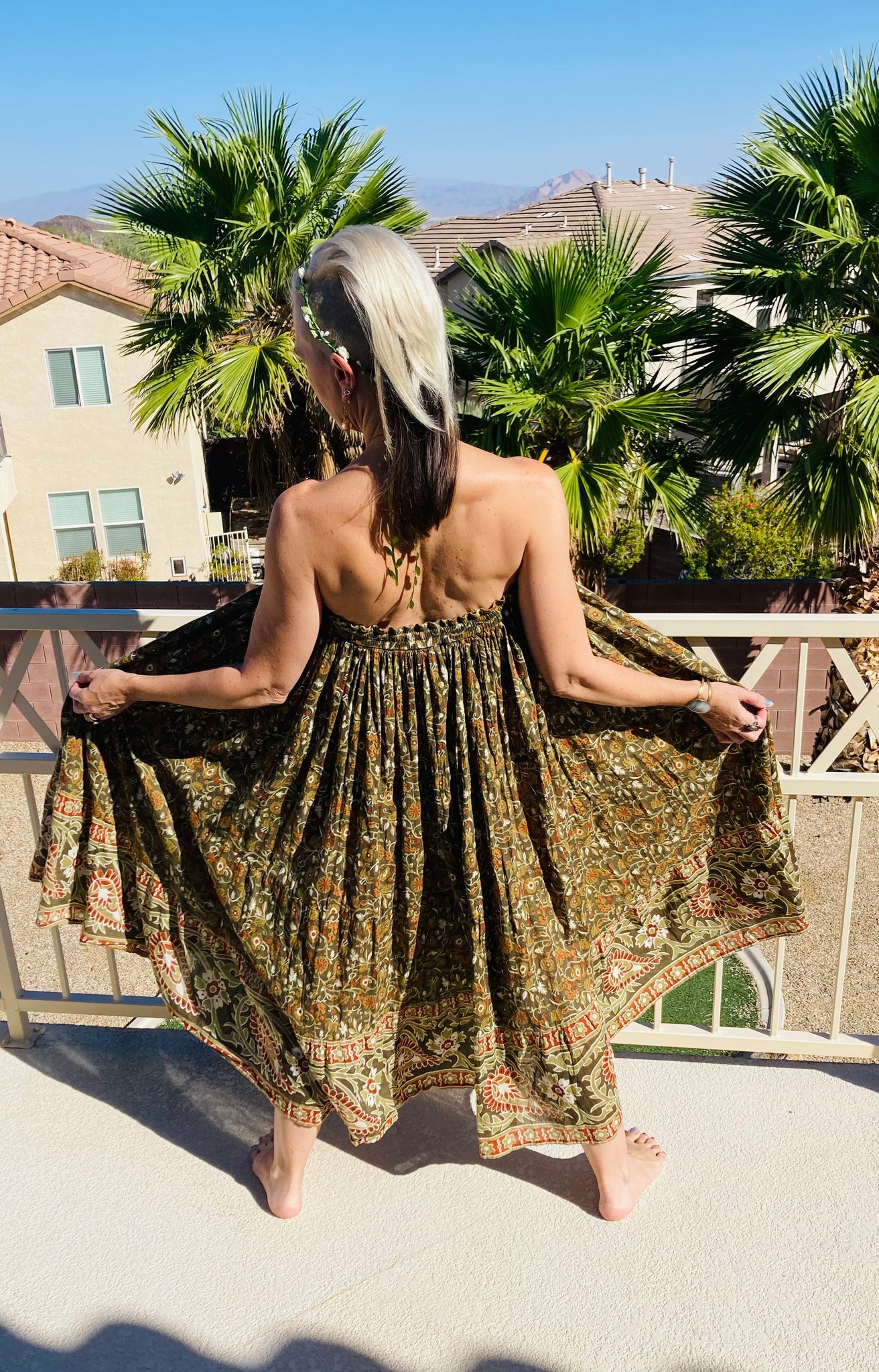 Avocado Green Prairie Dress/Skirt Avocado Green Prairie Dress/Skirt